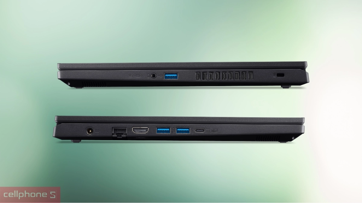 Pin, hệ thống cổng kết nối của laptop Acer Gaming Nitro V 15 Propanel ANV15-41-R9M1