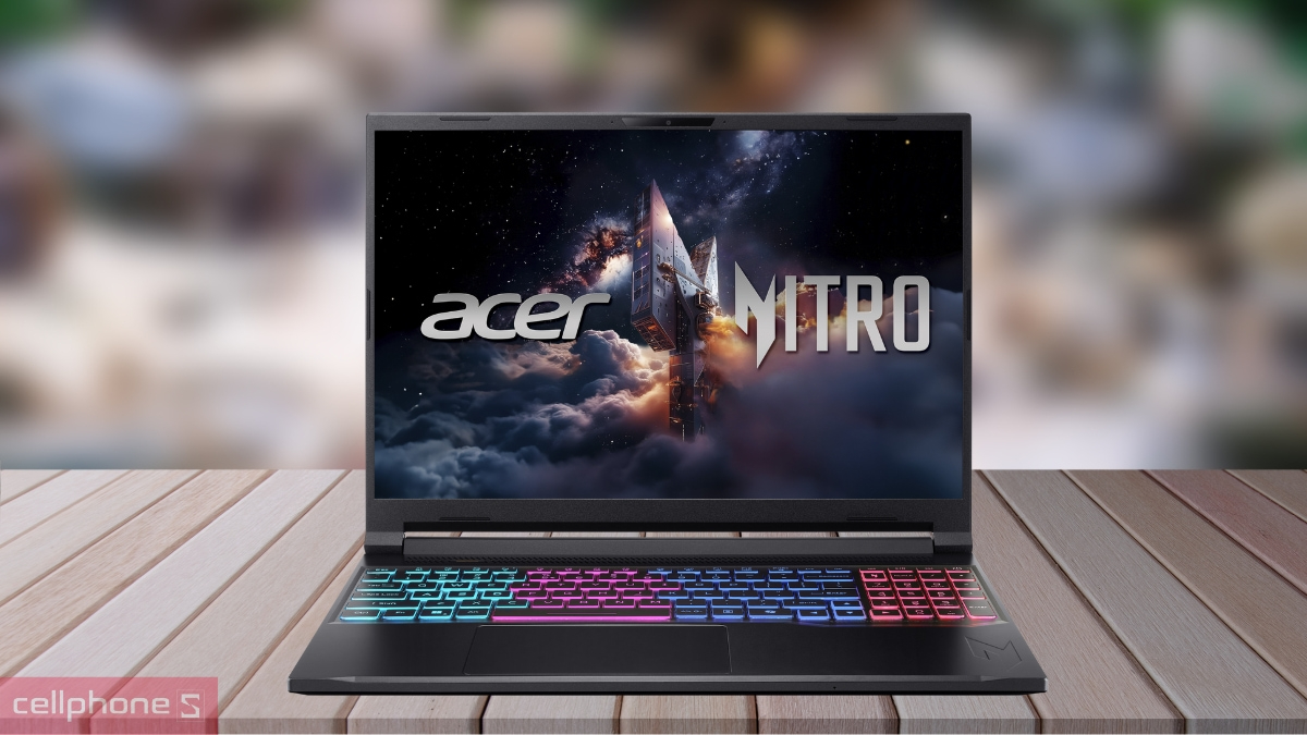Chất lượng hiển thị, tần số quét của laptop Acer Gaming Nitro V 16 AI ProPanel ANV16S-61-R7KQ