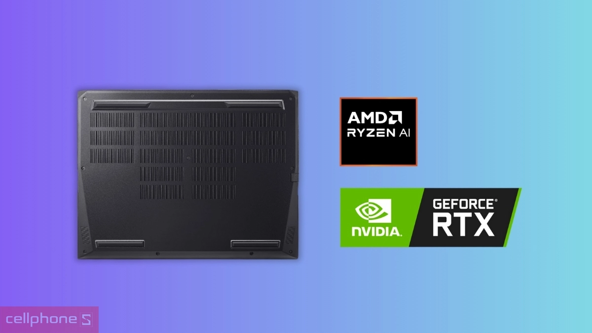 CPU - Card đồ hoạ - Tản nhiệt của laptop Acer Gaming Nitro V 16 AI ProPanel ANV16S-61-R9ZV