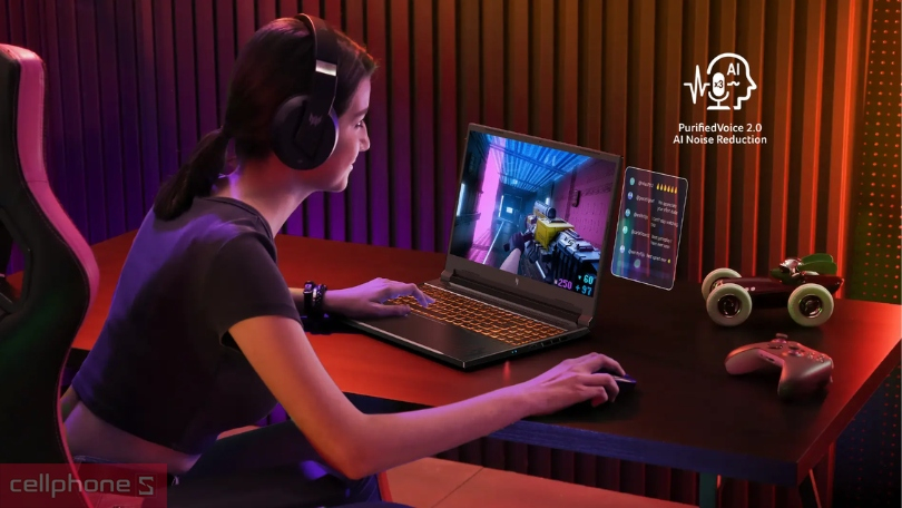 Pin và cổng kết nối của laptop Acer Nitro V 16 Propanel ANV16-41-R36Y