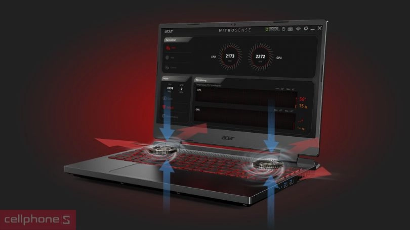 Tản nhiệt laptop Gaming Acer Nitro 5 Tiger AN515 58 50D2