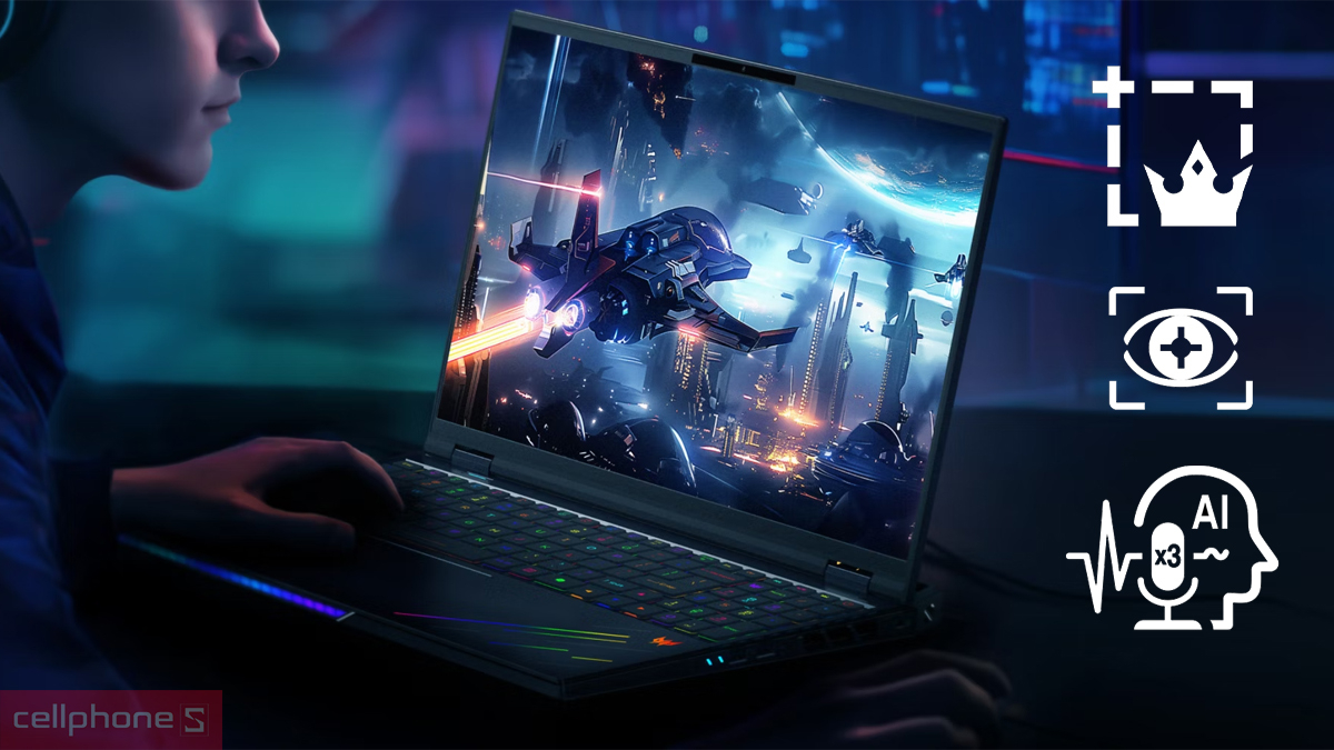 Công nghệ AI laptop Acer Gaming Predator Helios 16 AI PH16-73-93HD