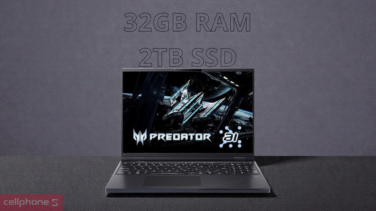 RAM xử lý laptop Acer Gaming Predator Helios 16 AI PH16-73-93HD