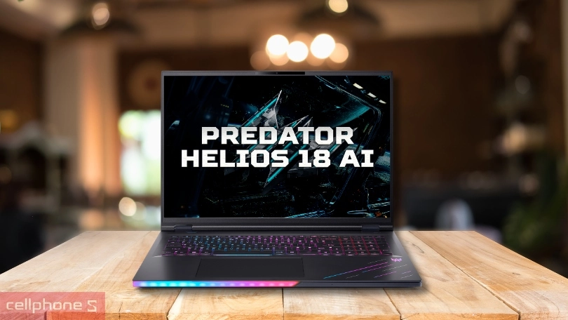 Cấu hình laptop Acer Gaming Predator Helios 18 AI PH18-73-93P0