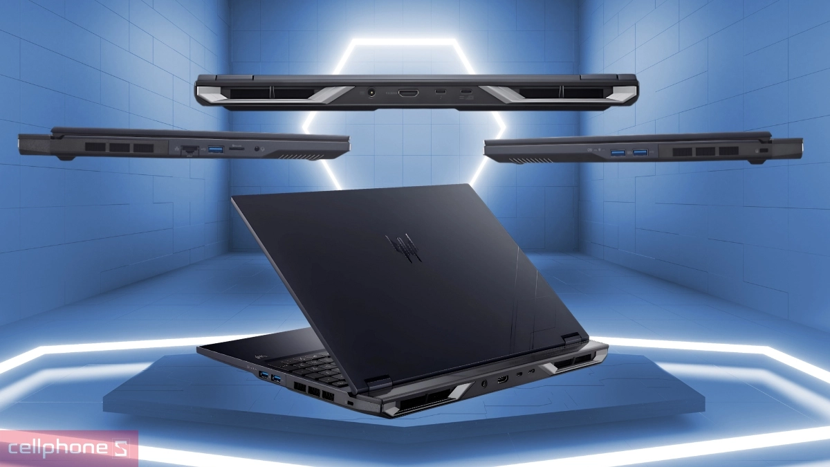 Pin, cổng kết nối của laptop Acer Gaming Predator Helios Neo 16 AI PHN16-73-98S4