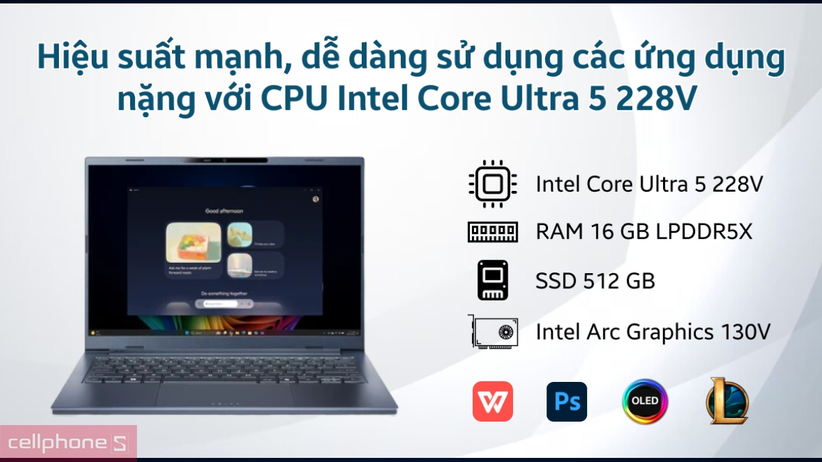Acer Swift Go 14 phiên bản Core Ultra 5 đáp ứng nhu cầu đa nhiệm