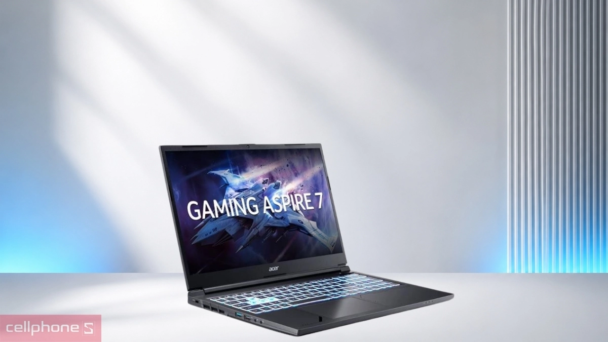 Dung lượng RAM và SSD rộng rãi trên Laptop Acer Gaming Aspire 7 A715-59G-59RD