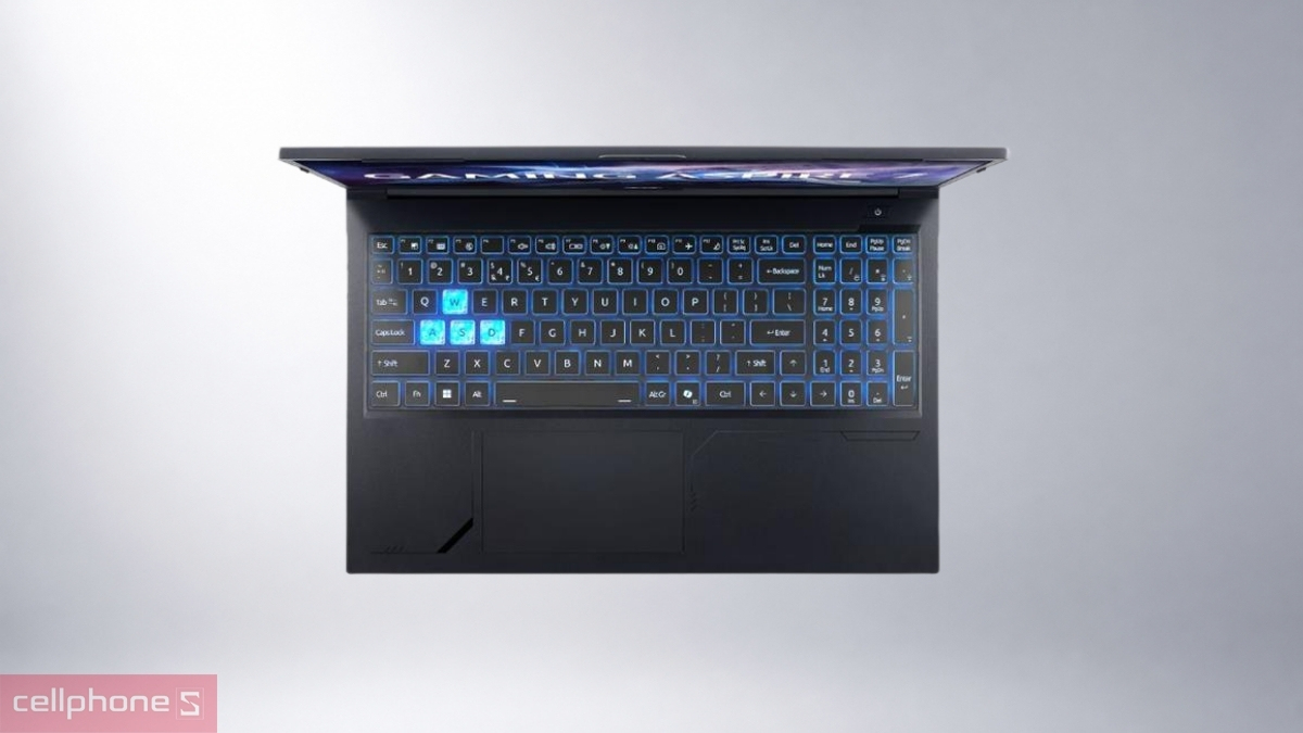 Thiết kế màu Đen mạnh mẽ của Laptop Acer Gaming Aspire 7 A715-59G-59RD