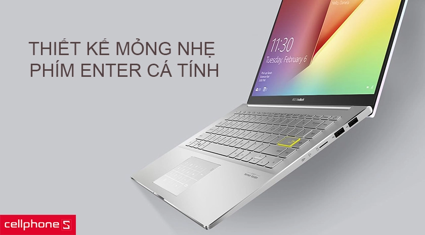 Thiết kế mỏng nhẹ - phím Enter cá tính