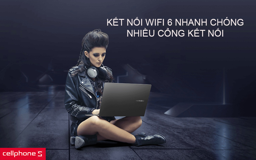 Kết nối wifi 6 nhanh chóng, nhiều cổng kết nối