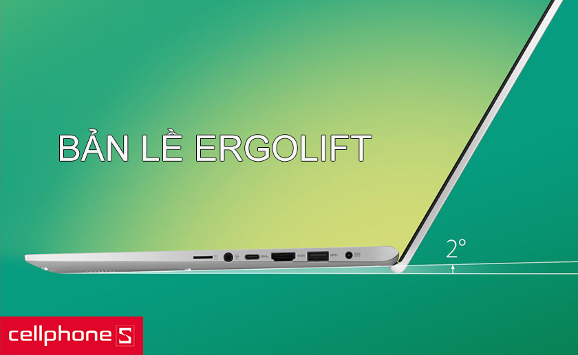 thiết kế bản lề ErgoLift ấn tượng trên Vivobook 15