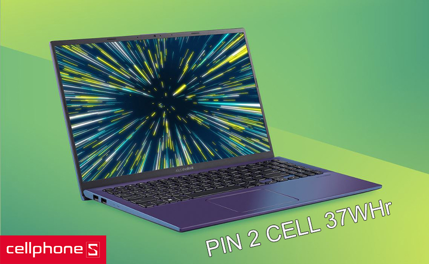 Vivobook 15 sở hữu pin 2 Cell 37WHr