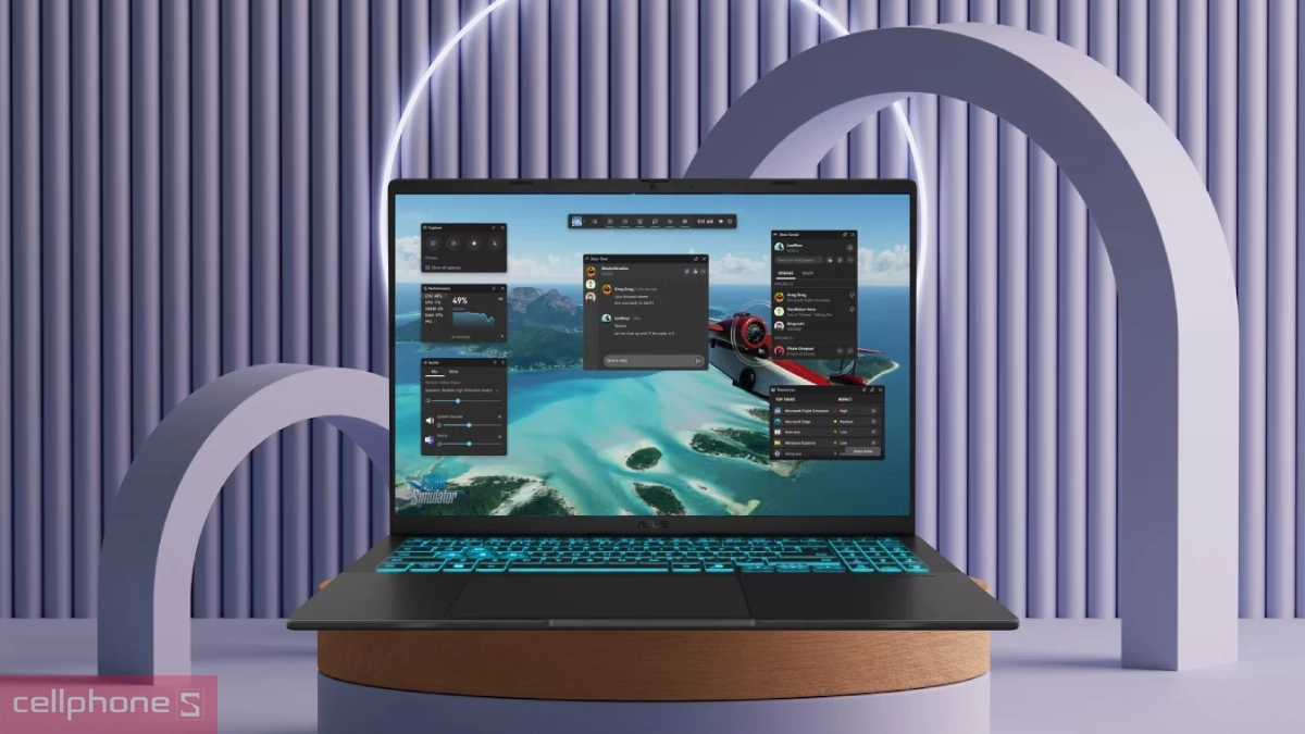 Asus gaming V16 có bộ nhớ lớn