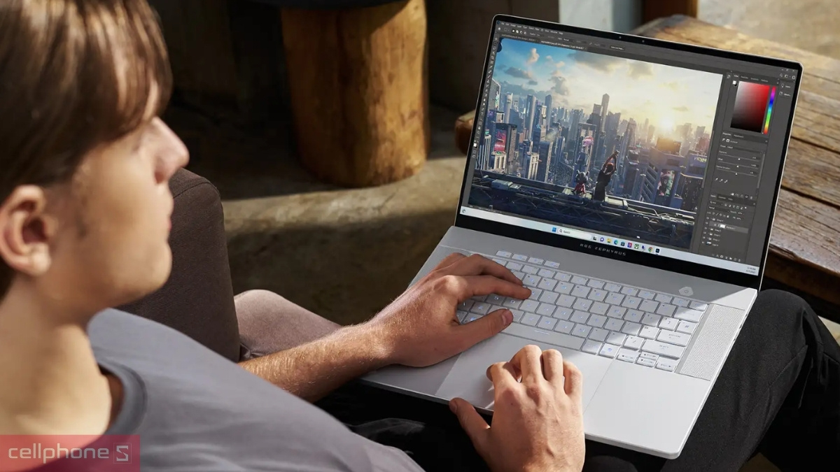 Asus Rog Zephyrus G16 sử dụng NVIDIA GeForce RTX 50 Series tái hiện đồ họa sống động
