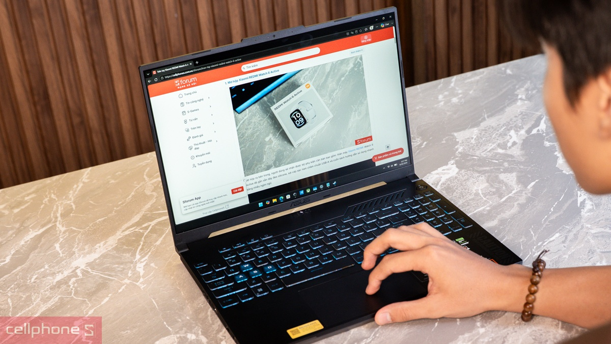 ASUS TUF Gaming A16 sở hữu bộ xử lý mạnh mẽ cho game