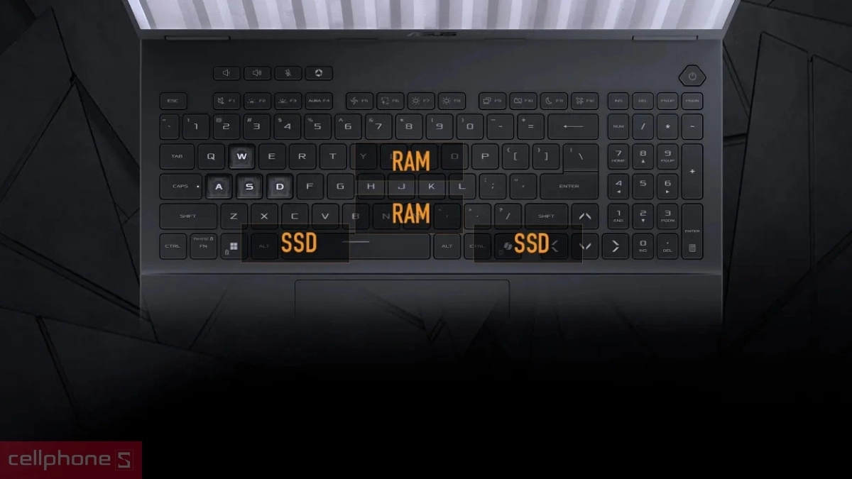 Cấu hình laptop ASUS TUF Gaming F16 FX608JH-RV039W