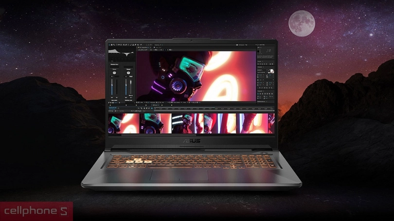 Thiết kế laptop Asus TUF gaming A17 FA706NFR-HX025W