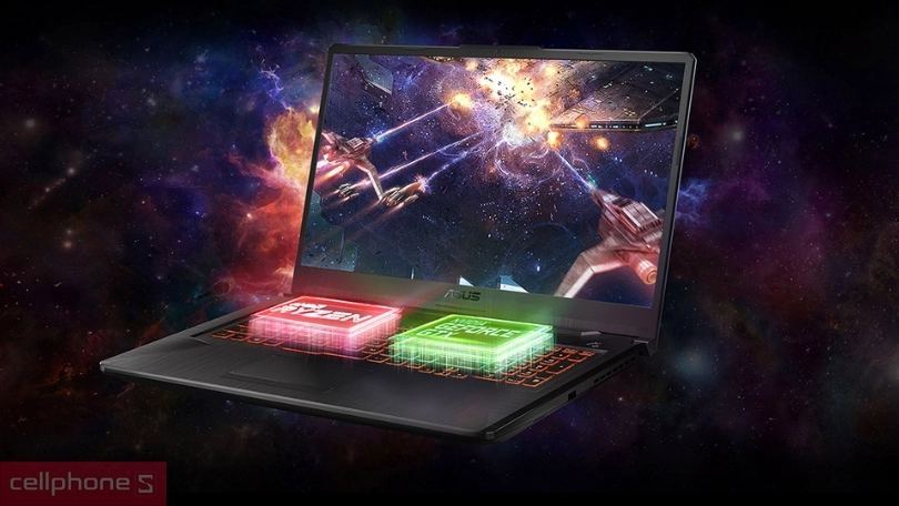 Thiết kế laptop Asus TUF gaming A17 FA706NFR-HX025W