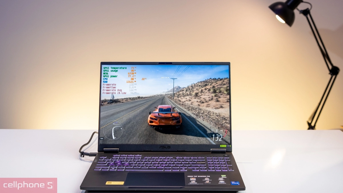 Màn hình, chất lượng hiển thị của laptop ASUS TUF Gaming F16 FX608JHR-RV037W