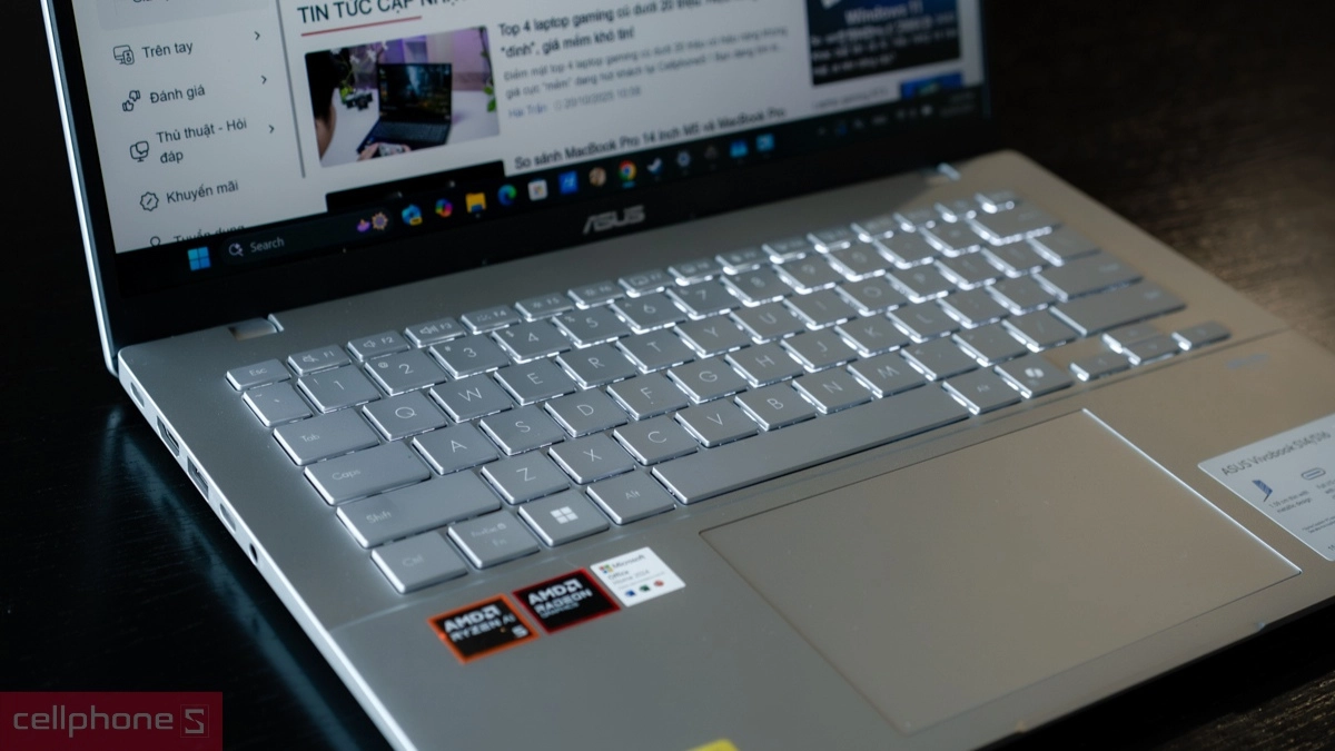 Hiệu năng tính toán, xử lý đồ họa của laptop Asus Vivobook S14 M3407KA-SF034WS Ryzen AI 5