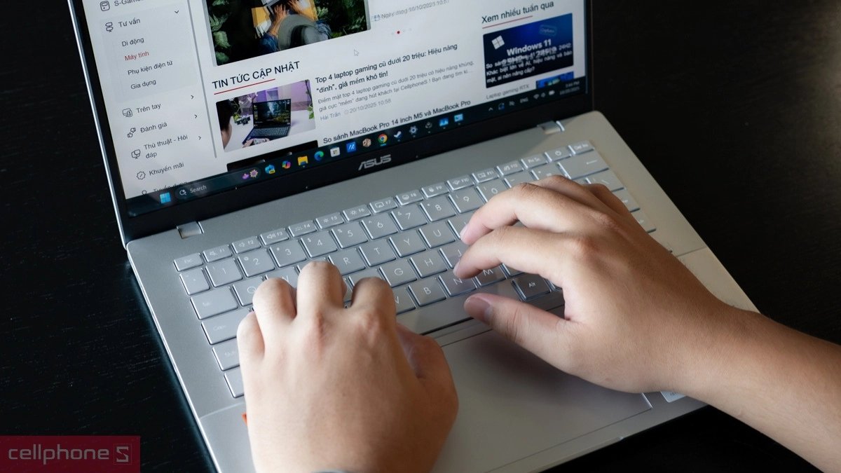 Bộ nhớ RAM, ổ cứng của laptop Asus Vivobook S14 M3407KA-SF034WS Ryzen AI 5