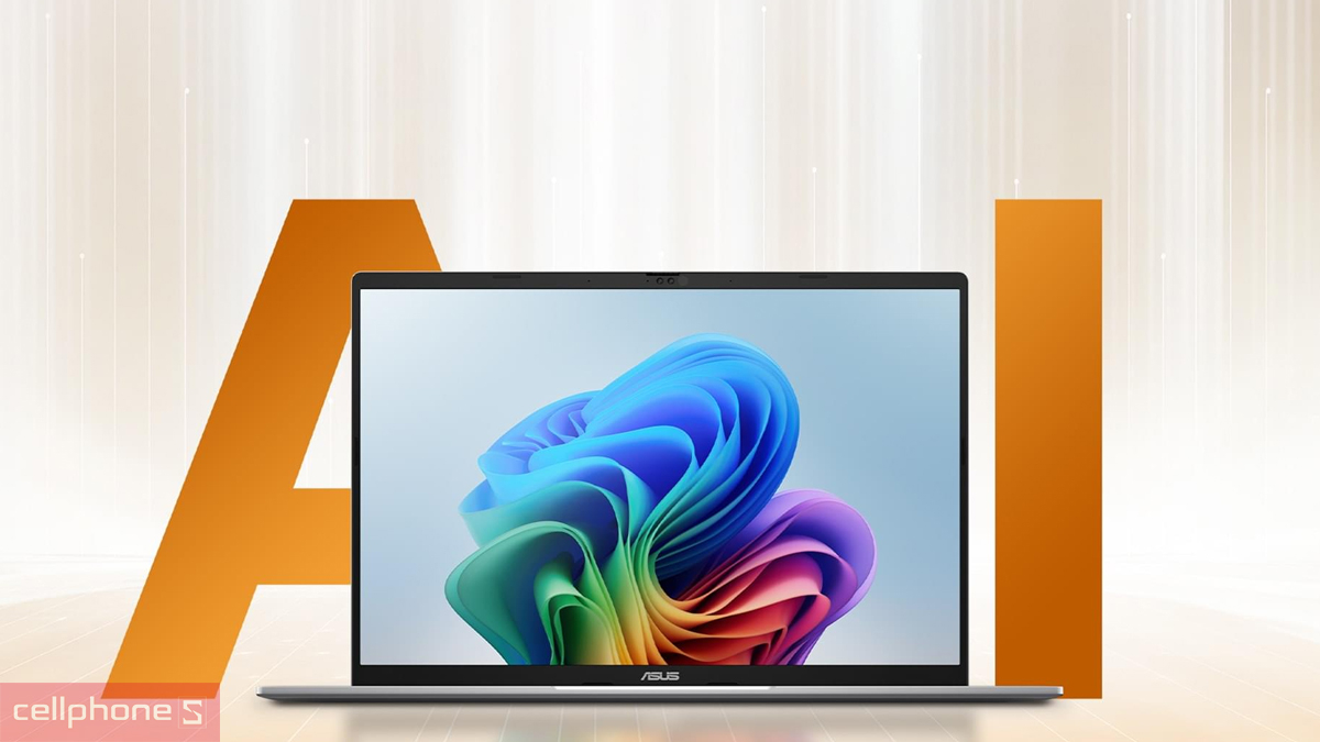 Laptop ASUS Vivobook S16 M3607HA-SH186W được trang bị phần cứng AMD XDNA NPU