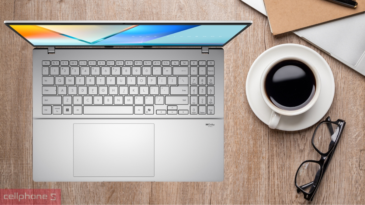 Laptop Asus Vivobook S16 S3607VA RP056WS tích hợp viên pin dung lượng lên đến 70Wh