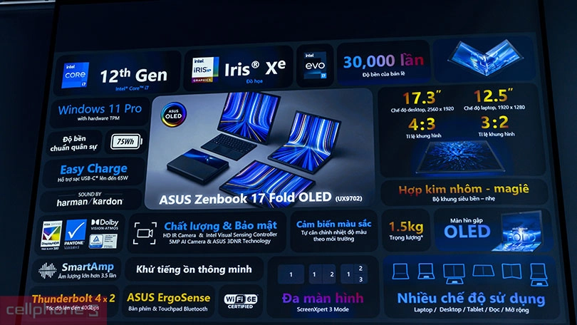 Laptop Asus Zenbook 17 Fold OLED UX9702AA-MD014W