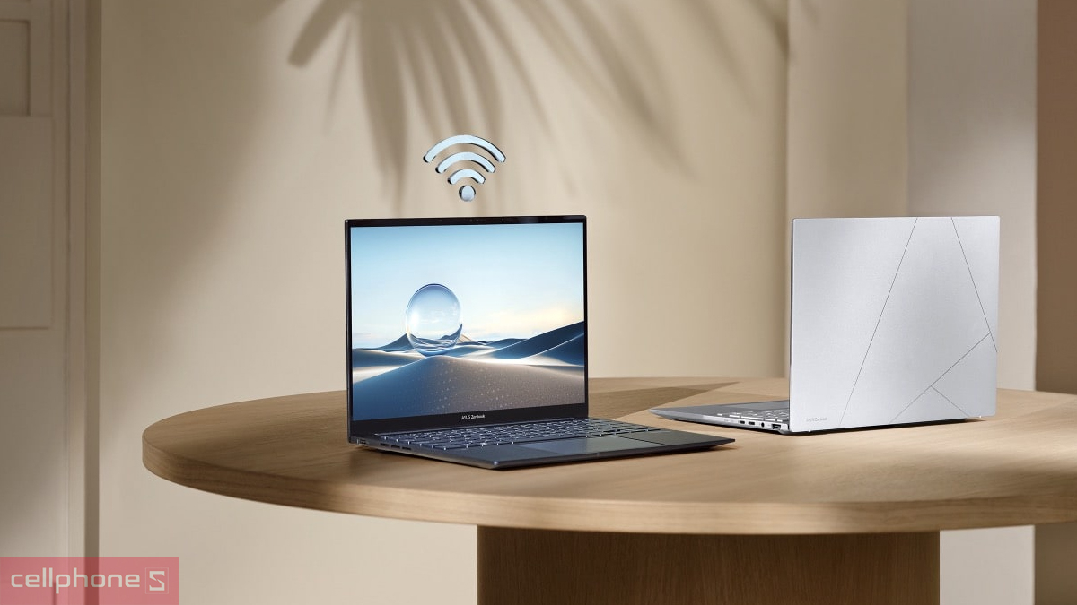 Asus Zenbook 14 hỗ trợ Wi-Fi 7 và Bluetooth kết nối không dây ổn định