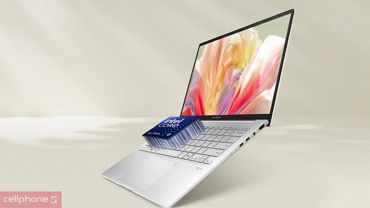 Asus Zenbook 14 sử dụng Intel Core Ultra 9 xử lý công việc hiệu quả