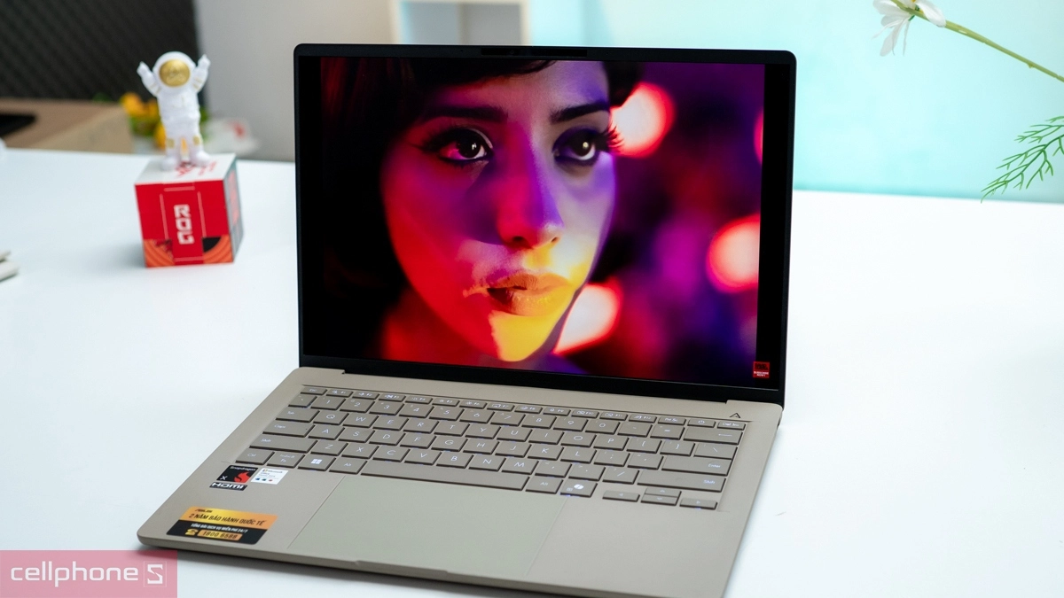 Asus Zenbook A14 trang bị màn hình Lumina OLED hiển thị màu sắc sống động
