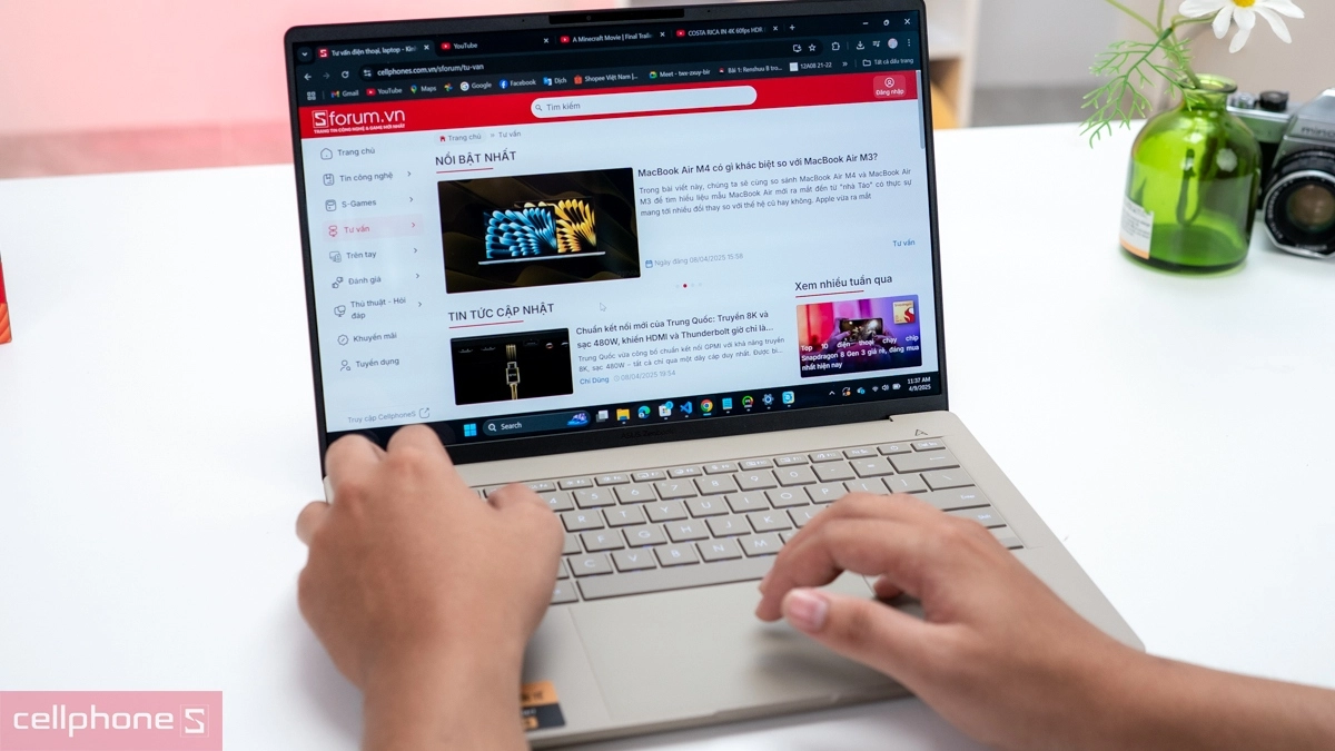 Asus Zenbook A14 vận hành với vi xử lý Snapdragon X series mạnh mẽ