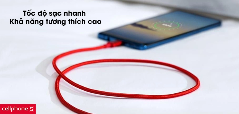 Tốc độ sạc nhanh, tương thích nhiều thiết bị