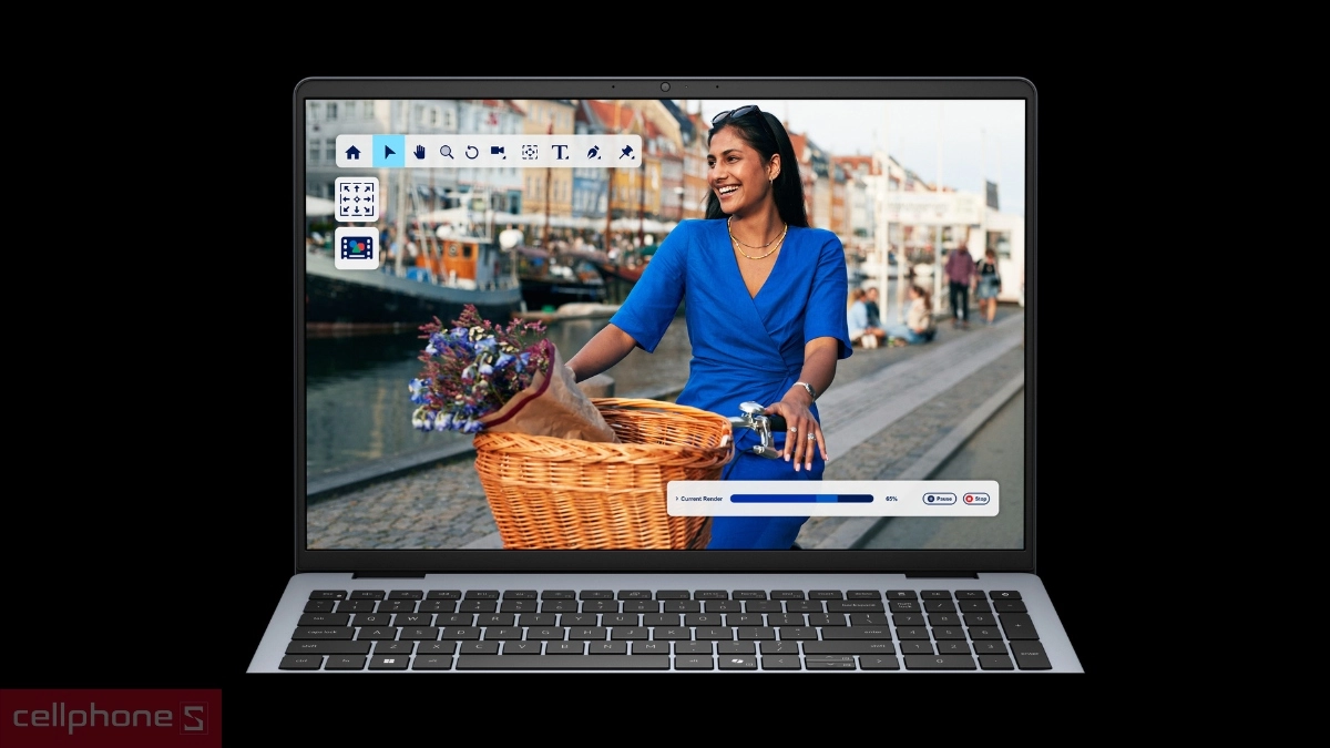 Màn hình 16 inch sắc nét cùng độ phân giải FHD+ 