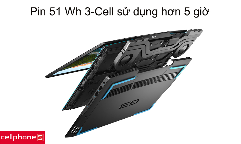 Pin 51 Wh 3-Cell sử dụng hơn 5 giờ