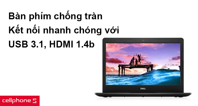 Nhập liệu nhanh chóng với bàn phím fullsize chống tràn, hỗ trợ nhiều cổng kết nối