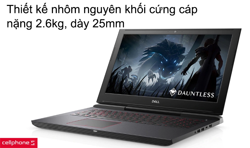 Thiết kế nhôm nguyên khối cứng cáp nặng 2,6kg