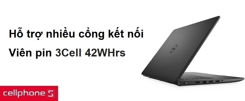 Hỗ trợ nhiều cổng kết nối, viên pin 3Cell 42WHrs cho khả năng hoạt động kéo dài