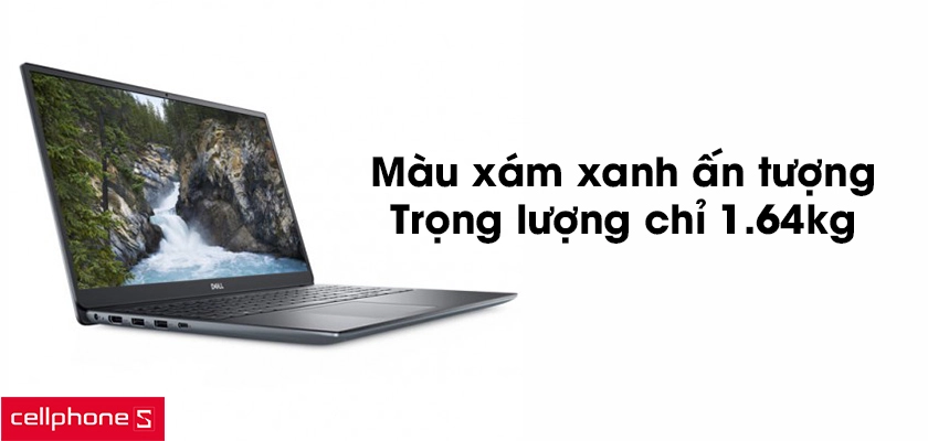 Màu xám xanh ấn tượng, trọng lượng chỉ 1.64kg
