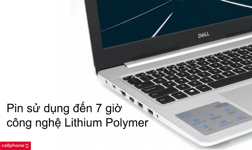 Pin sử dụng liên tục đến 7 giờ với công nghệ Lithium Polymer