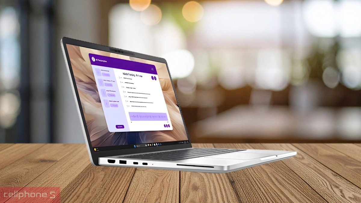 Laptop bền chắc, mỏng nhẹ tối ưu với màu bạc tinh tế