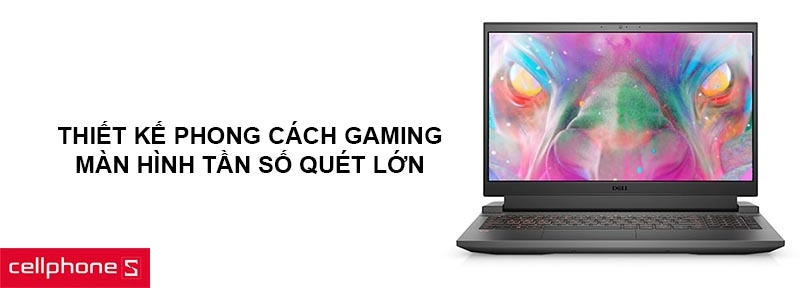 Thiết kế phong cách gaming, màn hình tần số quét lớn