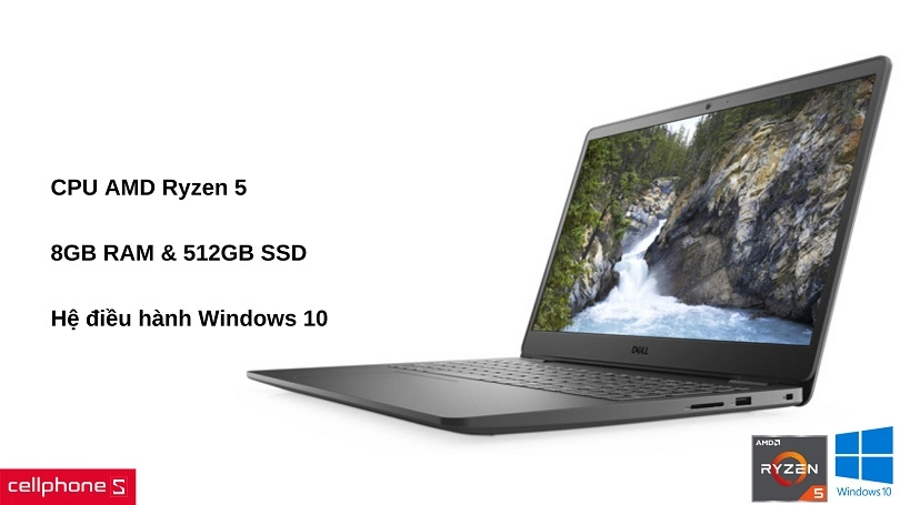 Hiệu năng tối ưu từ CPU AMD Ryzen 5