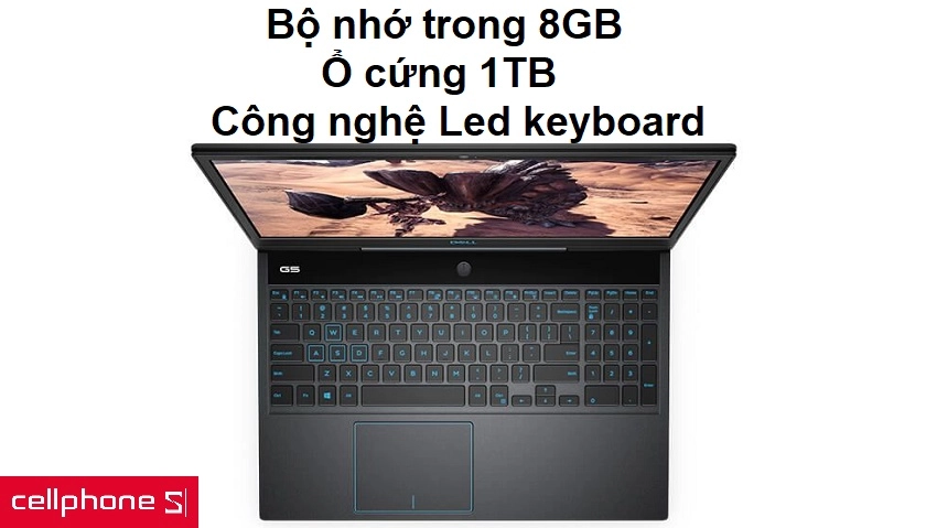 Bộ nhớ trong 8GB cùng ổ cứng 1TB khả năng lưu trữ khổng lồ và công nghệ Led keyboard bắt mắt