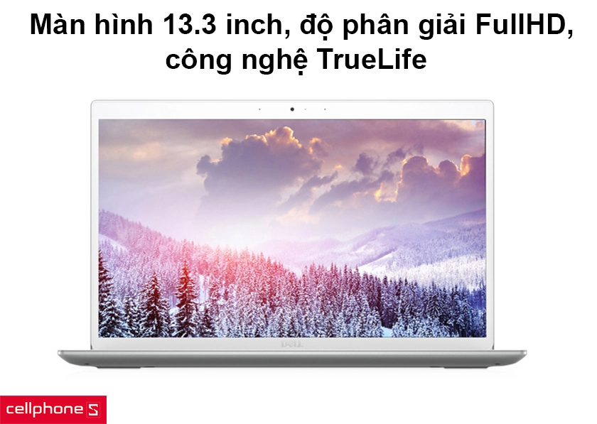 Màn hình 13.3 inch, độ phân giải FullHD, công nghệ TrueLife