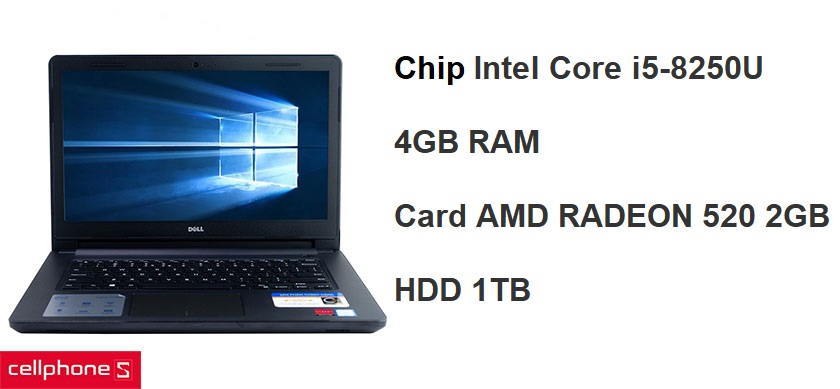 Cấu hình mạnh mẽ nhờ con chip core i5 thế hệ 8 và bộ nhớ lưu trữ khủng 1TB