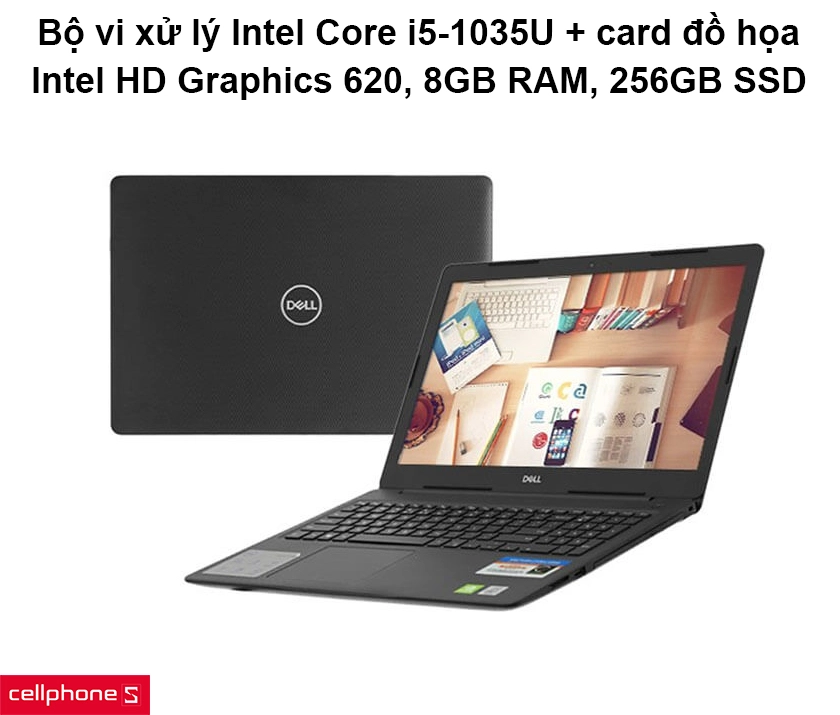 Cấu hình mạnh mẽ với vi xử lí Intel Core i5-1035U