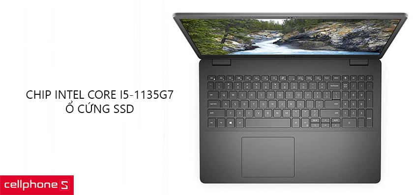 Hiệu năng mạnh với chip Intel Core i5-1135G7, ổ cứng SSD