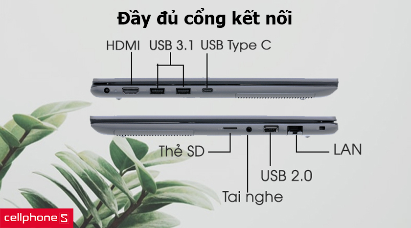 đầy đủ các cổng kết nối phổ biến