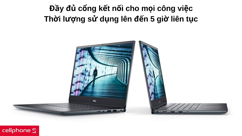 Đủ các phương thức kết nối cho công việc, thời lượng pin lên đến 5 giờ